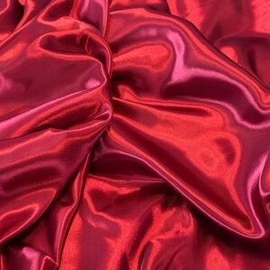 Luxurious wine Red Satin Fabric